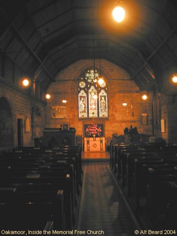 Recent Photograph of Inside the Memorial Free Church (Oakamoor)