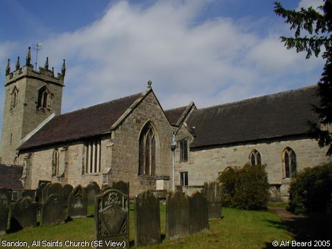Recent Photograph of All Saints Church (SE View) (Sandon)