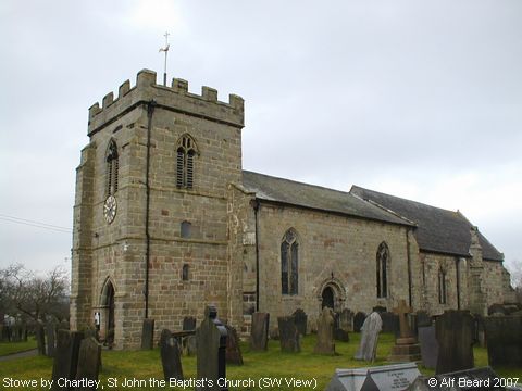 Recent Photograph of St John the Baptist's Church (SW View) (Stowe by Chartley)