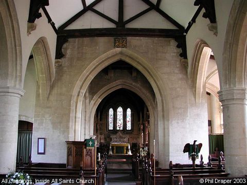 Recent Photograph of Inside All Saints Church (All Cannings)