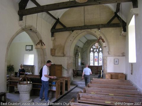 Recent Photograph of Inside St Thomas à Becket's Church (East Coulston)