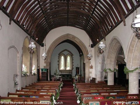Recent Photograph of Inside St Leonard's Church (Broad Blunsdon)