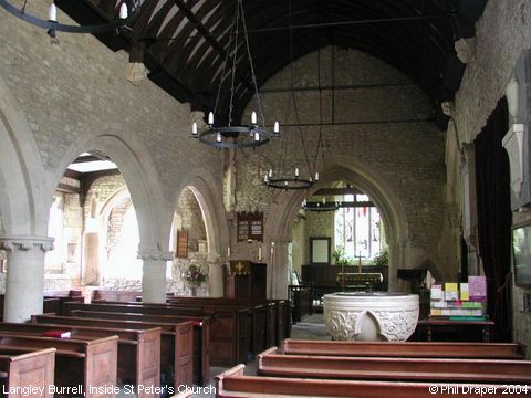 Recent Photograph of Inside St Peter's Church (Langley Burrell)