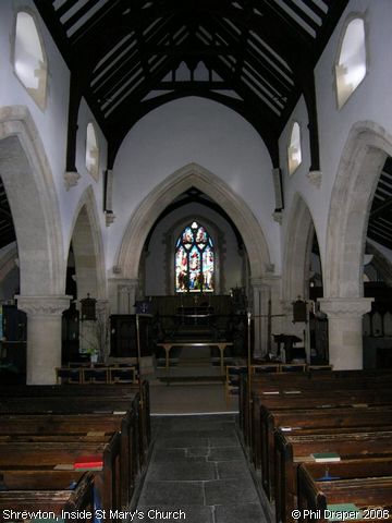 Recent Photograph of Inside St Mary's Church (Shrewton)