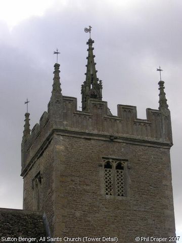 Recent Photograph of All Saints Church (Tower Detail) (Sutton Benger)