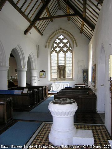 Recent Photograph of Inside All Saints Church (South Aisle) (Sutton Benger)