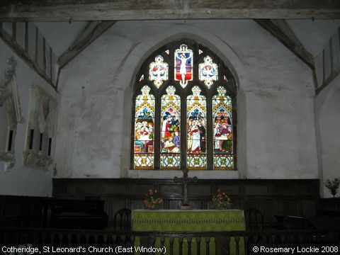 Recent Photograph of St Leonard's Church (East Window) (Cotheridge)
