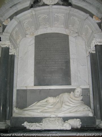 Recent Photograph of Coventry Memorial (1639) (Croome d'Abitot)
