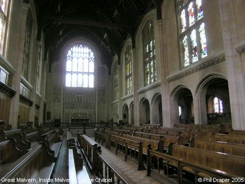 Recent Photograph of Inside Malvern College Chapel (Great Malvern)