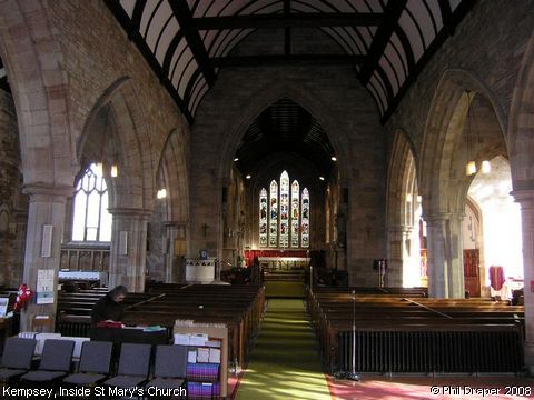 Recent Photograph of Inside St Mary's Church (Kempsey)