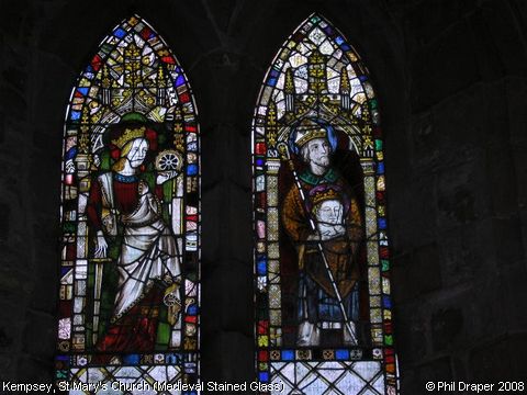 Recent Photograph of St Mary's Church (Medieval Stained Glass) (Kempsey)