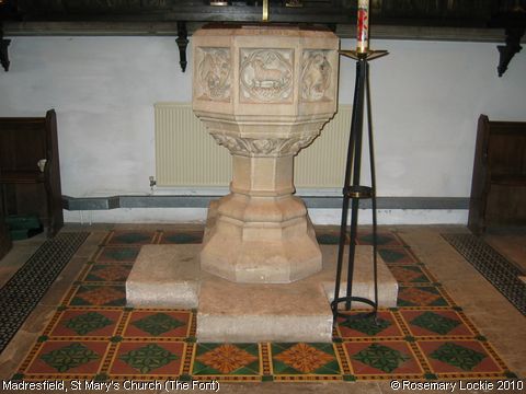 Recent Photograph of St Mary's Church (The Font) (Madresfield)