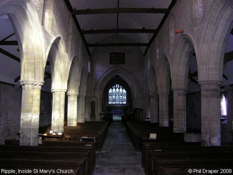 Recent Photograph of Inside St Mary's Church (Ripple)
