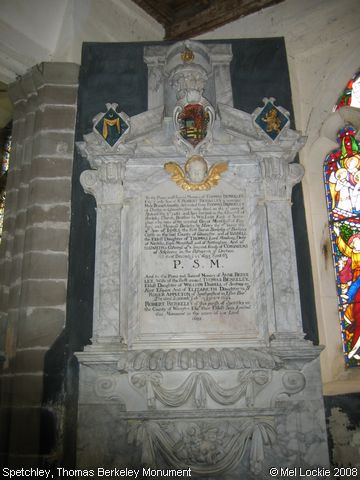 Recent Photograph of Thomas Berkeley Monument (Spetchley)