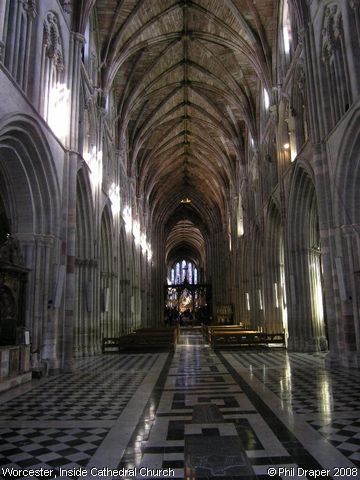 Recent Photograph of Inside Cathedral Church (Worcester)