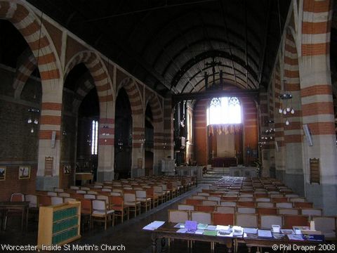 Recent Photograph of Inside St Martin's Church (Worcester)